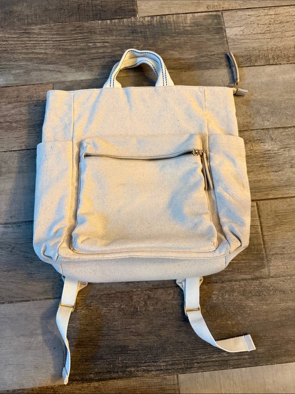 Universal Thread Cream Canvas Backpack